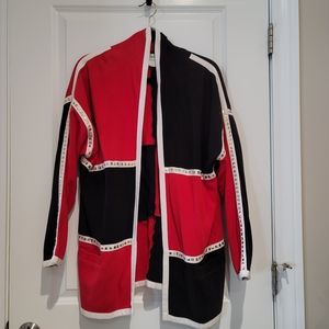 FABULOUS Womens Vintage Gantos Color Block studded Jacket Size Missy L.